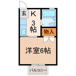 ハイム六軒屋の物件間取画像